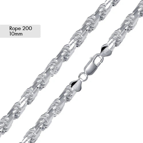 Rope Chain Solid 925 Silver