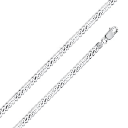 Maimi Cuban Link Chain with Lobster Clasp 925 Silver